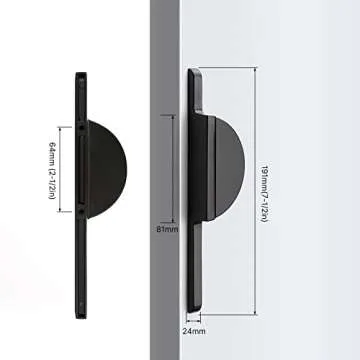 Leulan 2 Pack Black Cabinet Pulls - Elegant Matte Black Handles for Cabinets