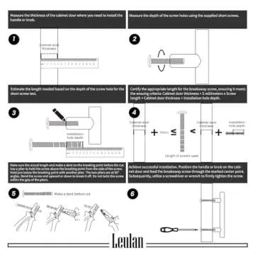 Leulan Black Cabinet Pulls for Elegant Interiors