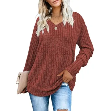 Womens Fall Sweaters Long Sleeve Trendy Tops