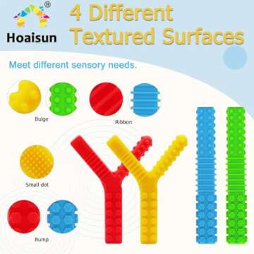 Sensory Chew Toys for Autism Relief and Teething Aid