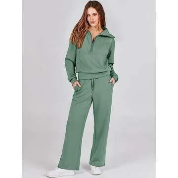 ANRABESS Women 2 Piece Outfits - Cozy Sweatsuit for Fall