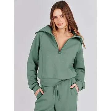 ANRABESS Women 2 Piece Sweatsuit - Trendy Comfort Set