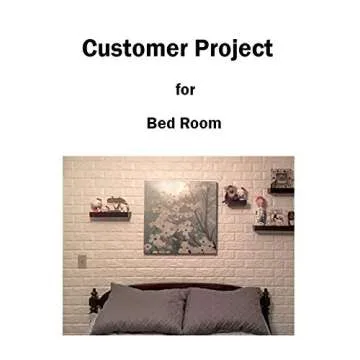 DEELF OUTLET White 3D Brick Wallpaper 20 pcs Faux Brick Textured Effect Background Stickers for Wall Decoration Total 80 Square Feet Coverage