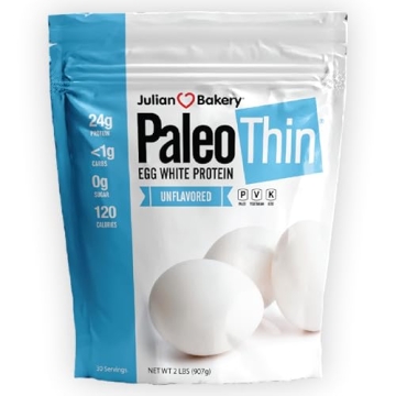 Julian Bakery Paleo Thin Protein Powder | Egg White | Unflavored | 25g Protein | Soy-Free | GMO-Free...