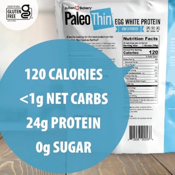 Julian Bakery Paleo Thin Protein Powder Egg White 25g Protein