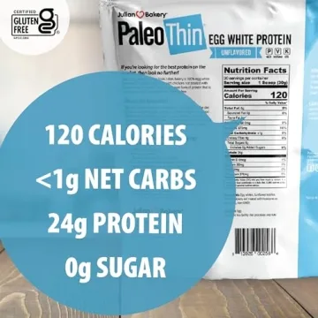Julian Bakery Paleo Thin Protein Powder Egg White 25g Protein