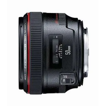 Canon EF 50mm f/1.2 L USM Lens for Canon Digital SLR Cameras - Fixed (Renewed)
