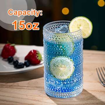 Claplante Drinking Glasses: Elegant 6-Piece Highball Set for All Occasions