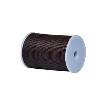 Cords Essentials Round Genuine Leather String Cord, Rope for Jewelry Making, Necklaces, Bracelets, K...