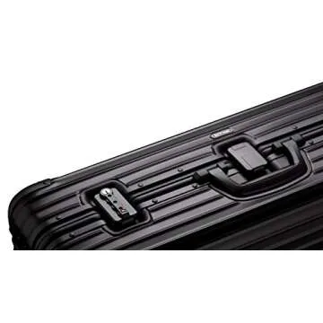 Rimowa Topas Stealth IATA Luggage 30in inch Multiwheel 85.0 L , telescoping Handles, Matte Black