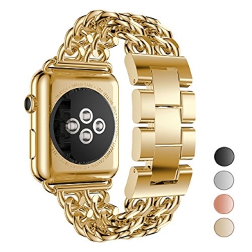 Premium Western Cowboy Apple Watch Band Stainless Steel Gold