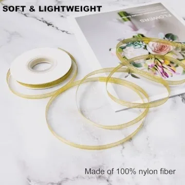 Premium Glitter Metallic Gold Ribbon for All Occasions