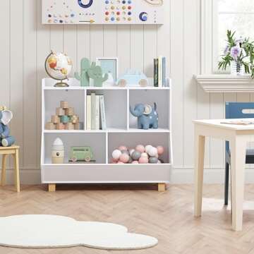 UTEX Toy Storage Organizer - Kids Bookshelf and Toy Storage