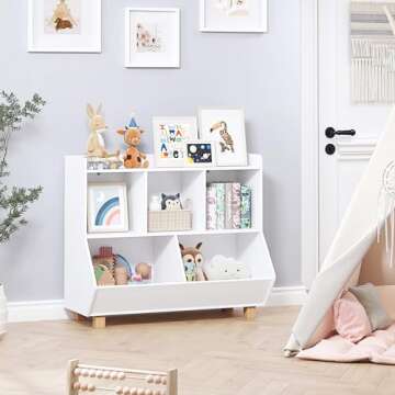 UTEX Toy Storage Organizer - Kids Bookshelf and Toy Storage