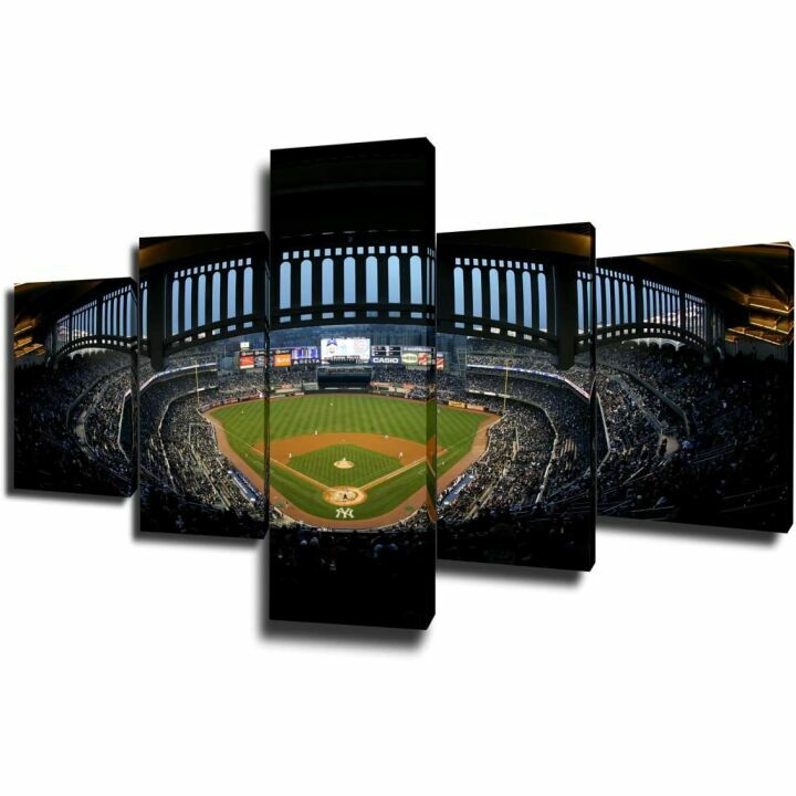MLB Stadium Canvas Art - 5 Piece Framed Set