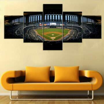 MLB Stadium Canvas Art - 5 Piece Framed Set