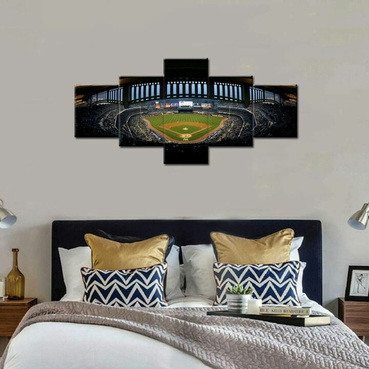MLB Stadium Canvas Art - 5 Piece Framed Set