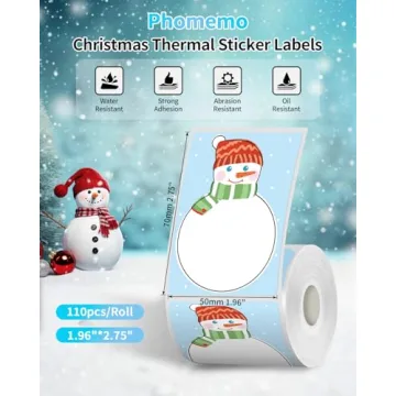 M110 Adhesive Christmas Labels for Gift Giving - 330 Total