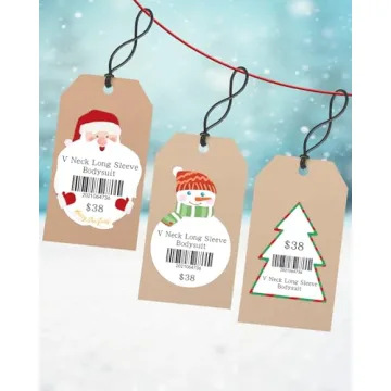 M110 Adhesive Christmas Labels for Gift Giving - 330 Total