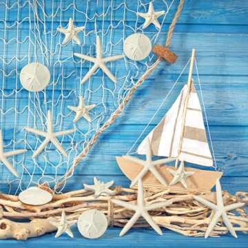 Queekay Starfish and Sand Dollars 15 Piece Set for Decor