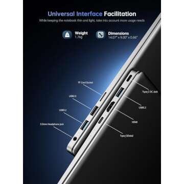 KAIGERR 2025 Laptop: Powerful Intel Quad-Core Device