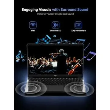 KAIGERR 2025 Laptop: Powerful Intel Quad-Core Device