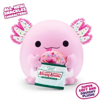Snackles Plush Axolotl & Krispy Kreme 16 Inch - Cuddly Fun