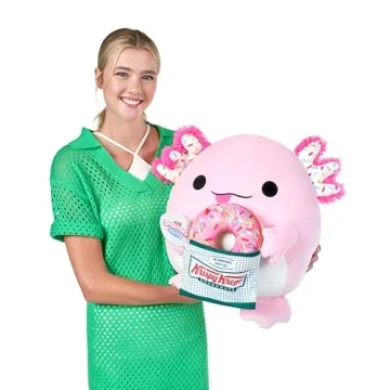 Snackles Plush Axolotl & Krispy Kreme 16 Inch - Cuddly Fun