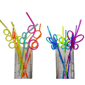 Buy ISusser Crazy Loop Straws - Fun & Reusable Drinking Straws