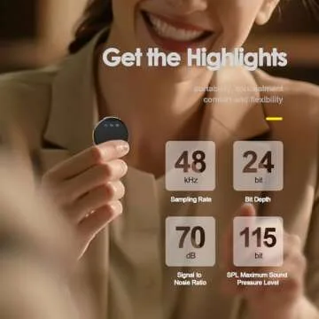 Rythflo Wireless Lavalier Microphone for iPhone and Android