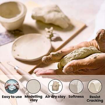 Old Potters Premium Air Dry Clay - 10 lbs All Natural Modeling Clay for All Ages