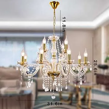 Buy Modern Gold Crystal Chandelier for Dining Room