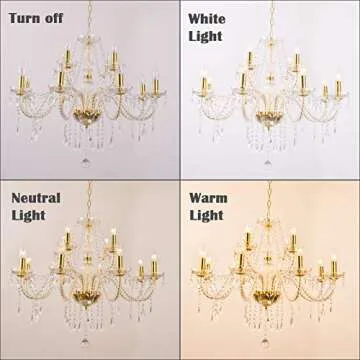 Buy Modern Gold Crystal Chandelier for Dining Room