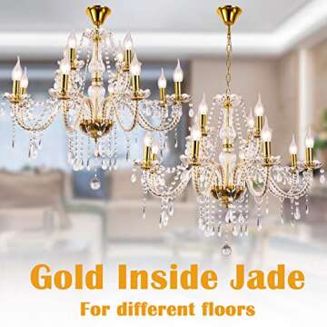 Buy Modern Gold Crystal Chandelier for Dining Room