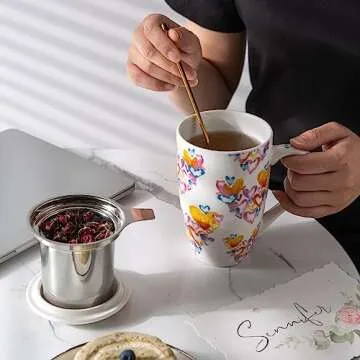 Elegant and Functional GBHOME Tea Mug with Infuser