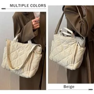 Stylish Puffer Tote Bag for Women - Lightweight & Versatile