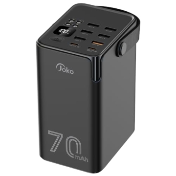 JOKO 70000mAh Power Bank - High Capacity 20W PD Fast Charging
