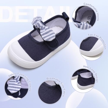 GENGASUN Toddler Canvas Sneakers for Girls - Stylish & Comfortable