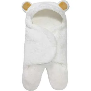 Organic Newborn Swaddle Wrap - Cute Bear Design
