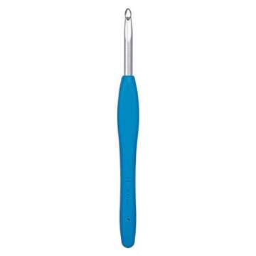 Clover 1047/H Deep Blue Amour Crochet Hook, Size H, 5.0mm