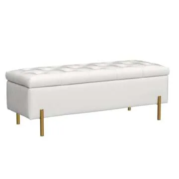 Elegant Andeworld Velvet Storage Bench for Any Room