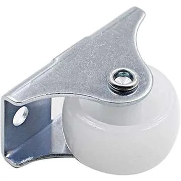 Luomorgo 12 Pack 1" Caster Wheels Rigid Fixed Non Swivel Casters with Metal Top Plate Hard Plastic Wheels for Furniture, Silver