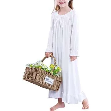 PUFSUNJJ Kids Girls Soft Nightgown Dress for Ages 3-12