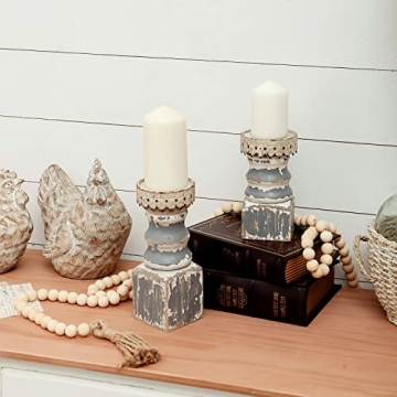 NIKKY HOME Rustic Candle Holders - Set of 2
