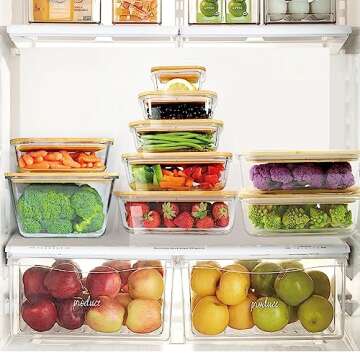 Eco-Friendly Urban Green Glass Containers with Bamboo Lids