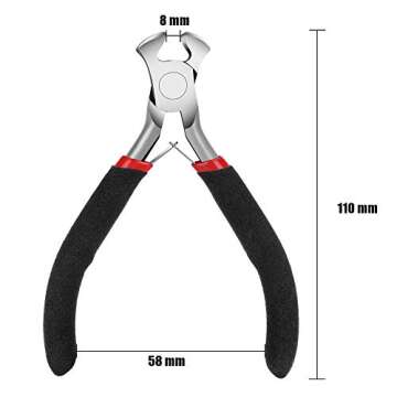 End Cutting Pliers for Jewelry Making, Nail Puller Tool for Carpenter, End Nippers for Zipper Instal...