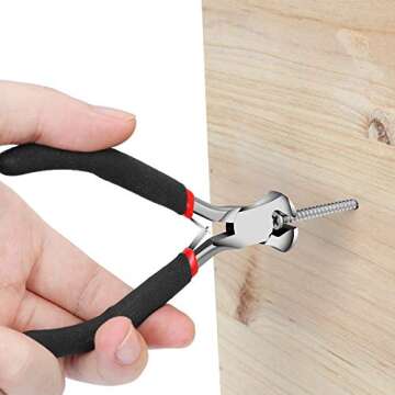 End Cutting Pliers for Jewelry Making, Nail Puller Tool for Carpenter, End Nippers for Zipper Install Stops, Wire Cutting