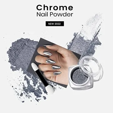 Beetles Silver Chrome Nail Powder for Stunning Manicures