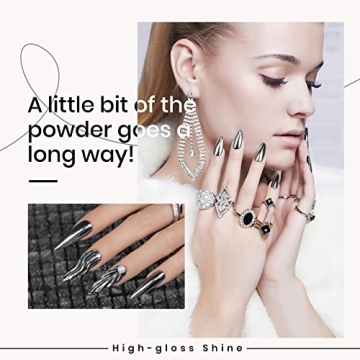 Beetles Silver Chrome Nail Powder for Stunning Manicures