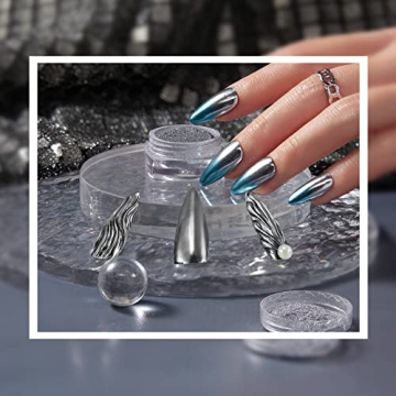 Beetles Silver Chrome Nail Powder for Stunning Manicures